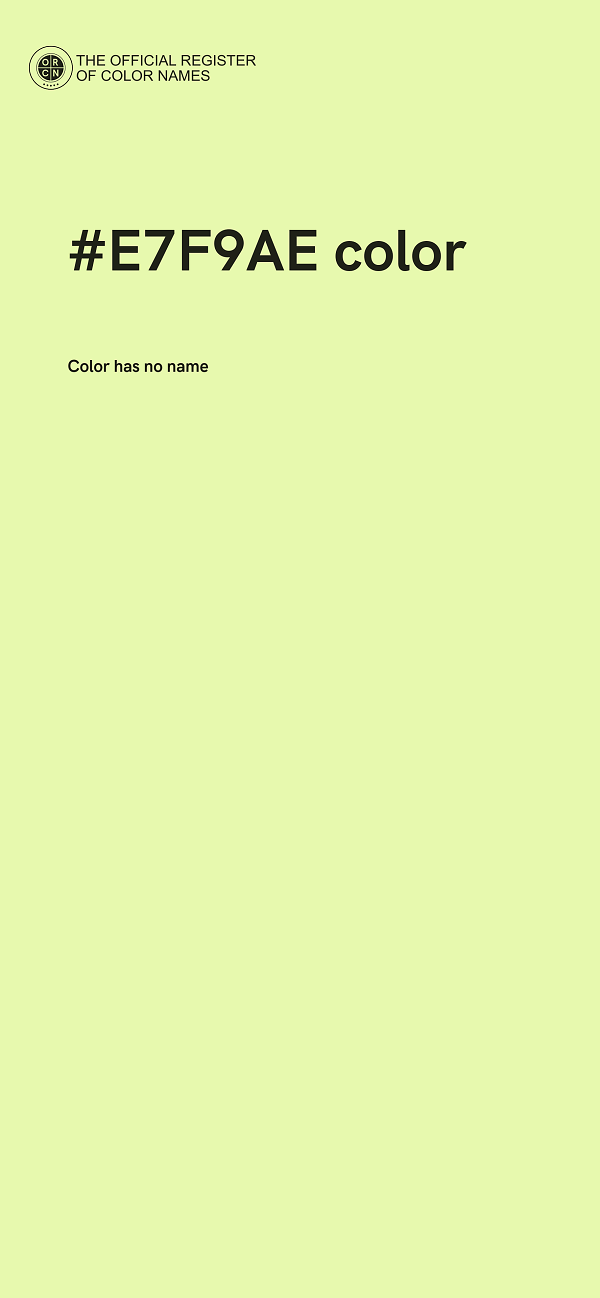 #E7F9AE color image