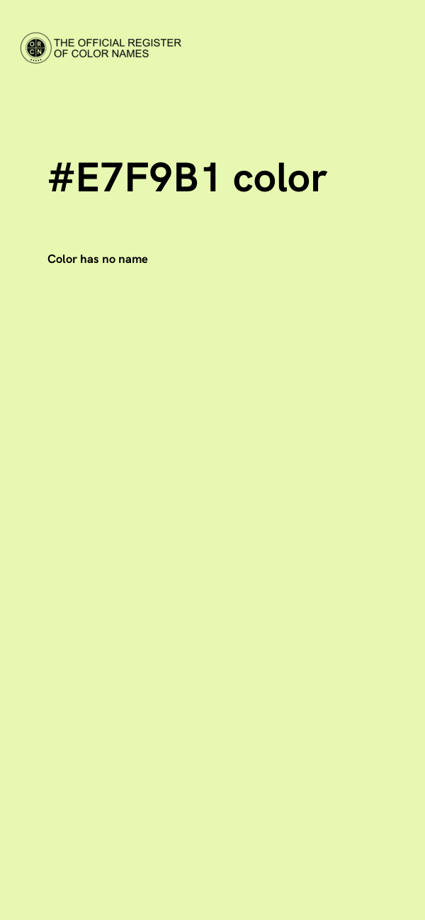 #E7F9B1 color image