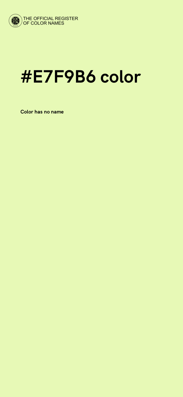 #E7F9B6 color image