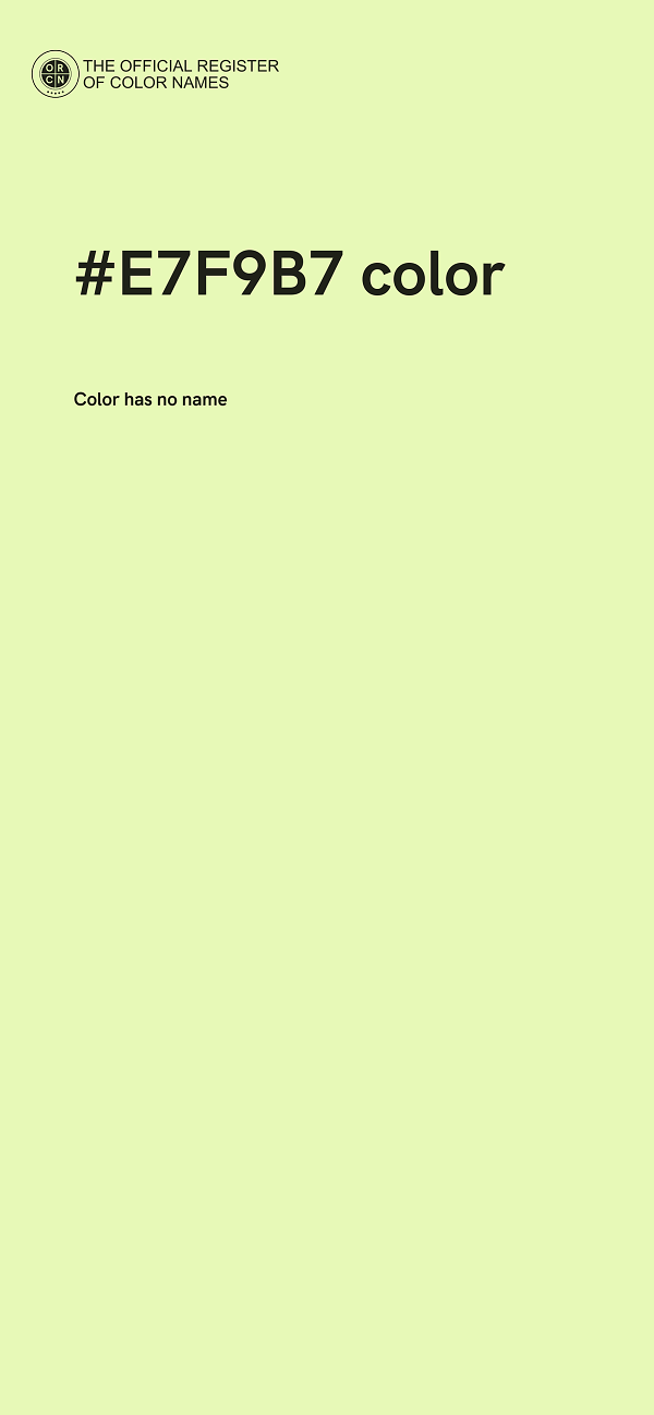 #E7F9B7 color image