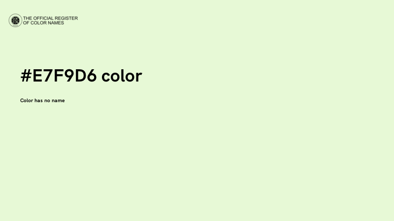 #E7F9D6 color image