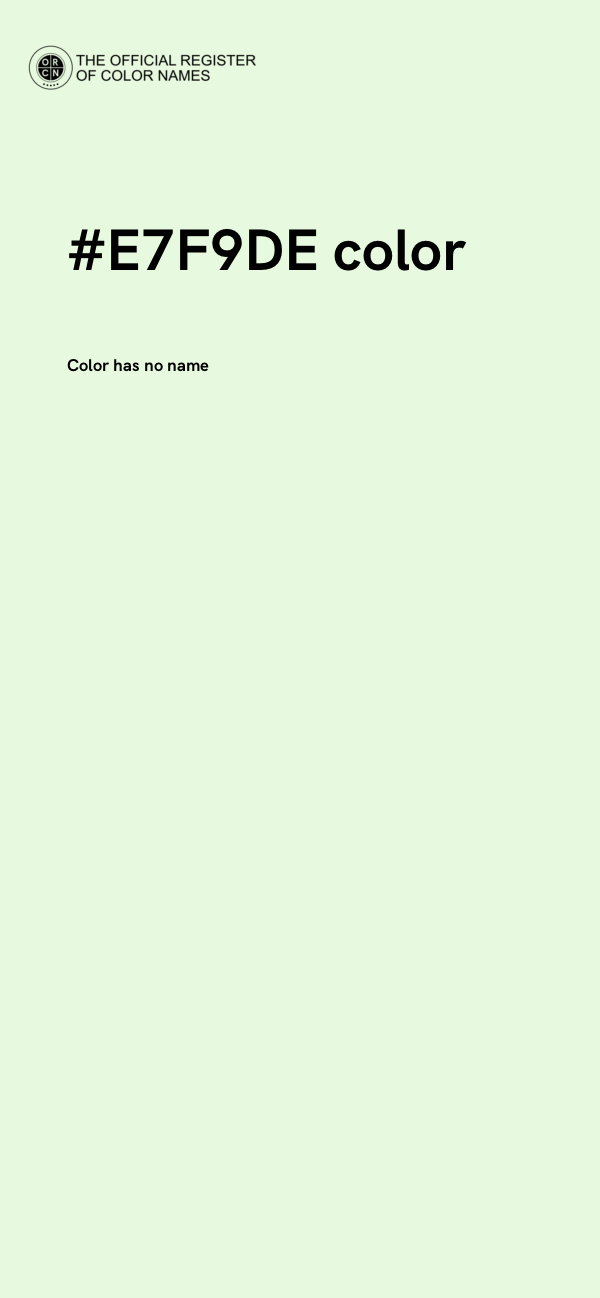 #E7F9DE color image