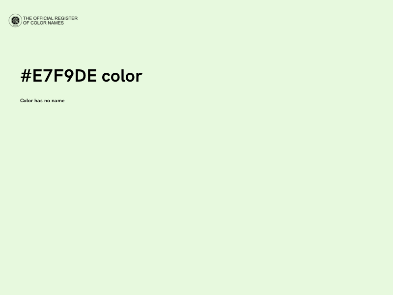 #E7F9DE color image