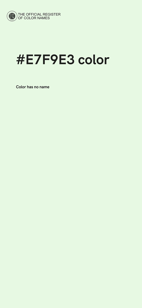#E7F9E3 color image
