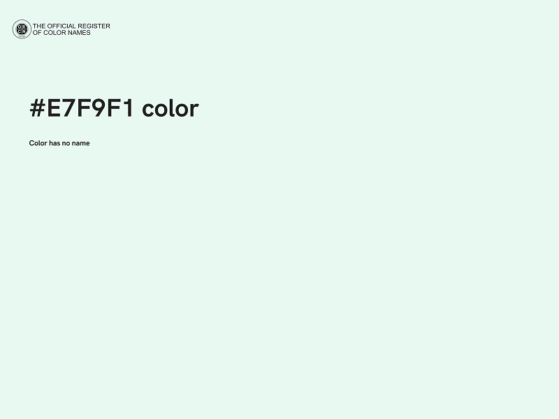 #E7F9F1 color image