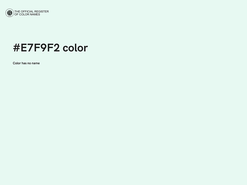 #E7F9F2 color image