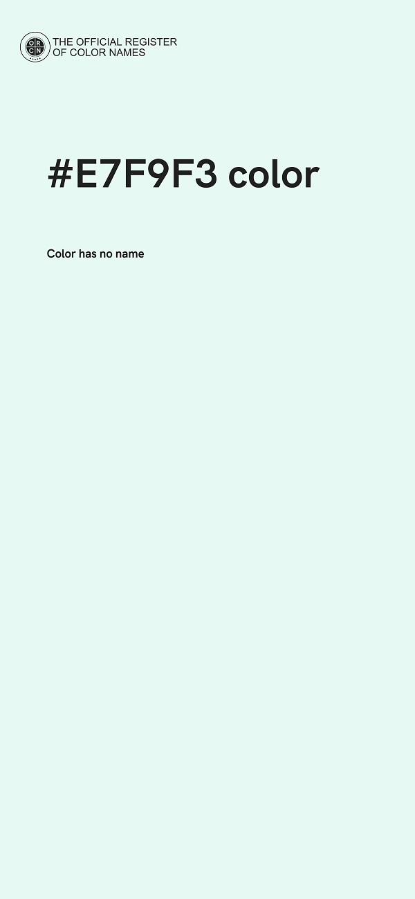 #E7F9F3 color image