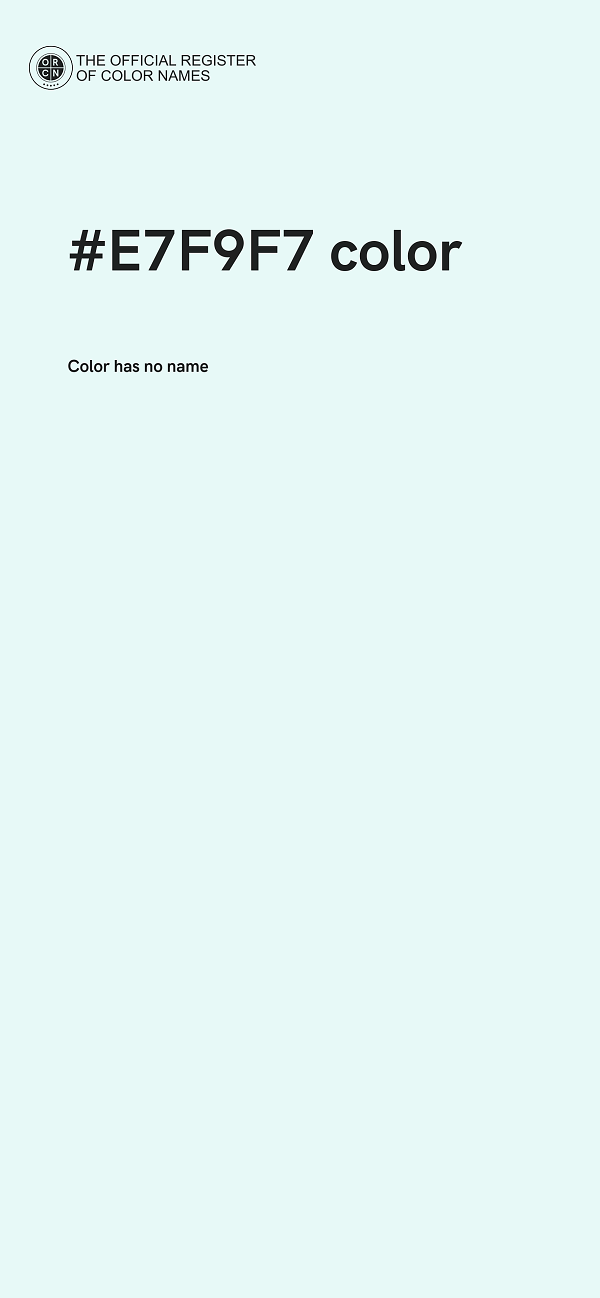 #E7F9F7 color image