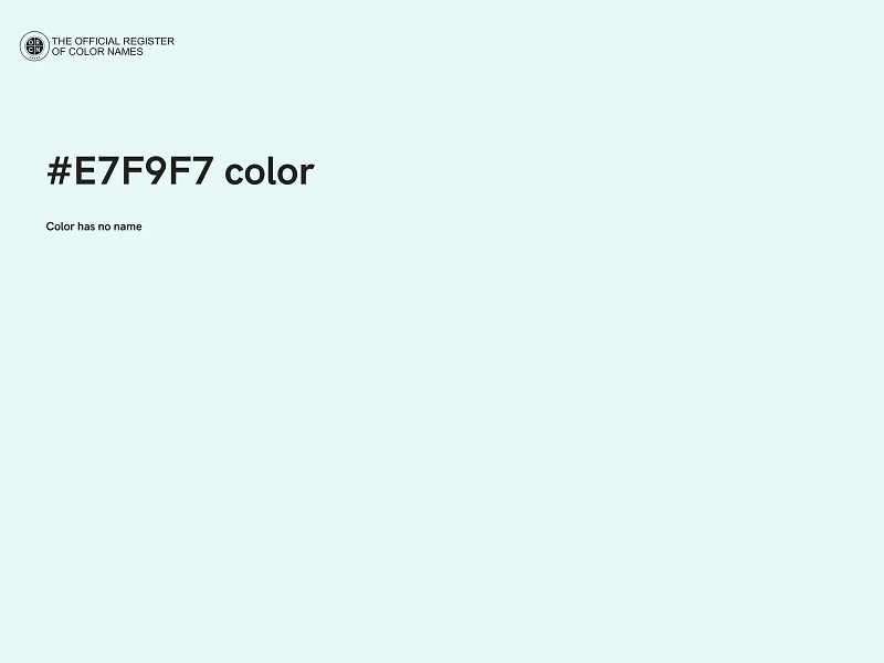 #E7F9F7 color image