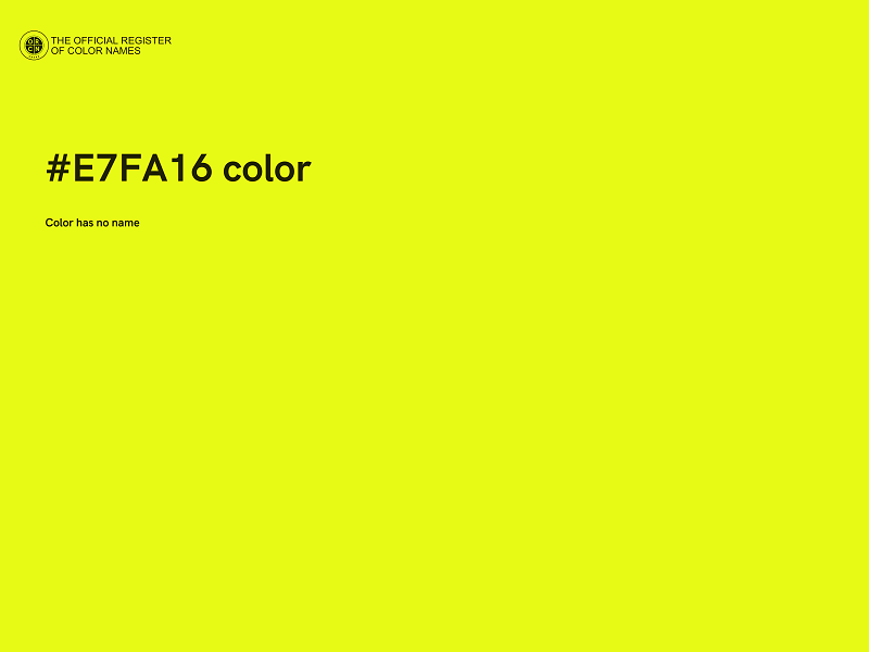 #E7FA16 color image