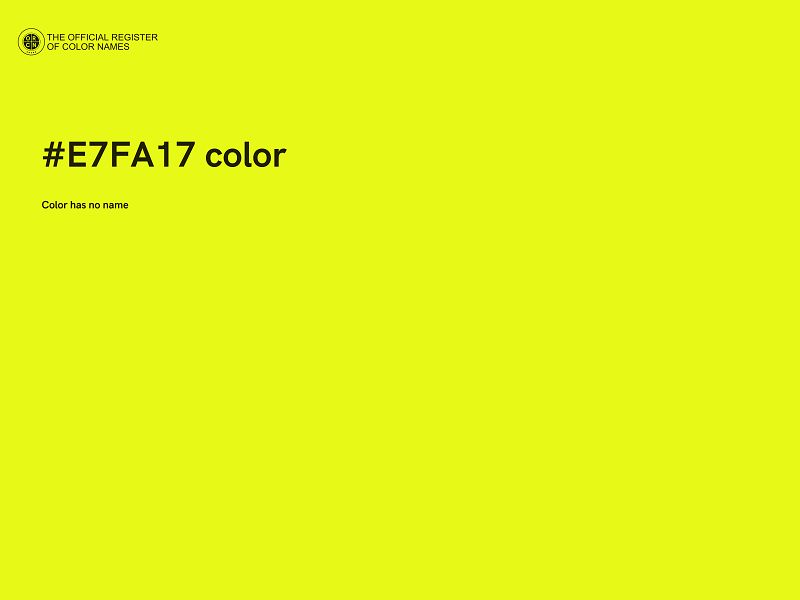 #E7FA17 color image