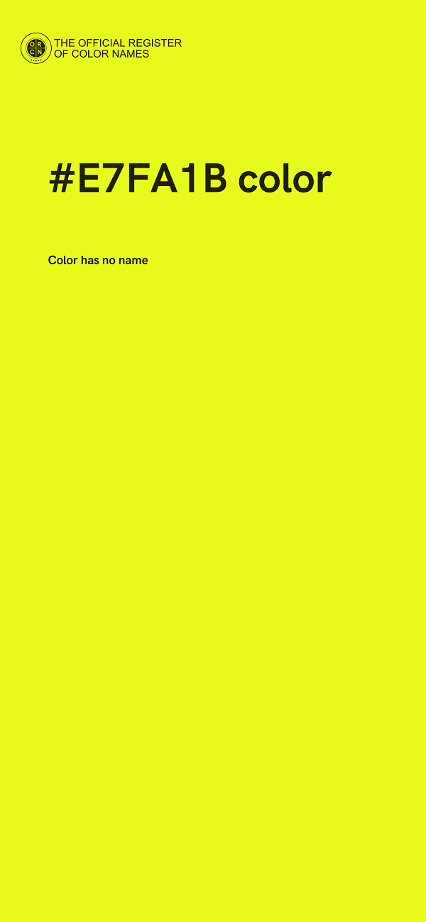#E7FA1B color image