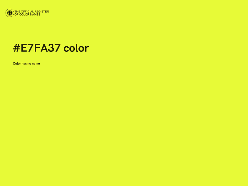 #E7FA37 color image