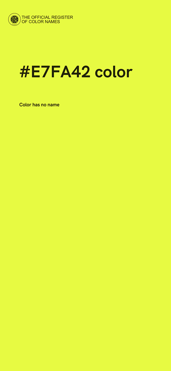 #E7FA42 color image