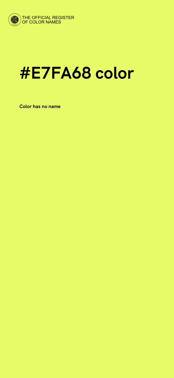 #E7FA68 color image