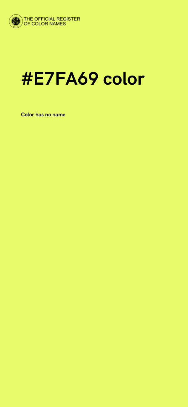#E7FA69 color image