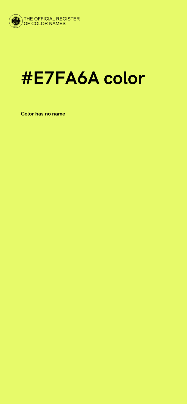 #E7FA6A color image