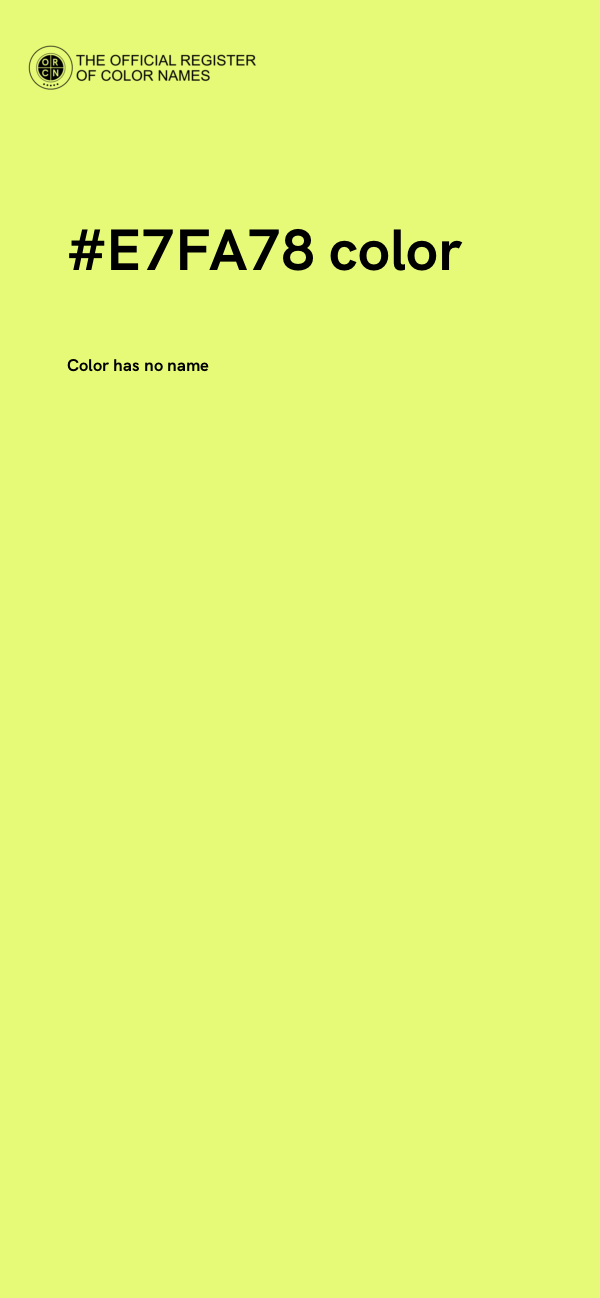 #E7FA78 color image