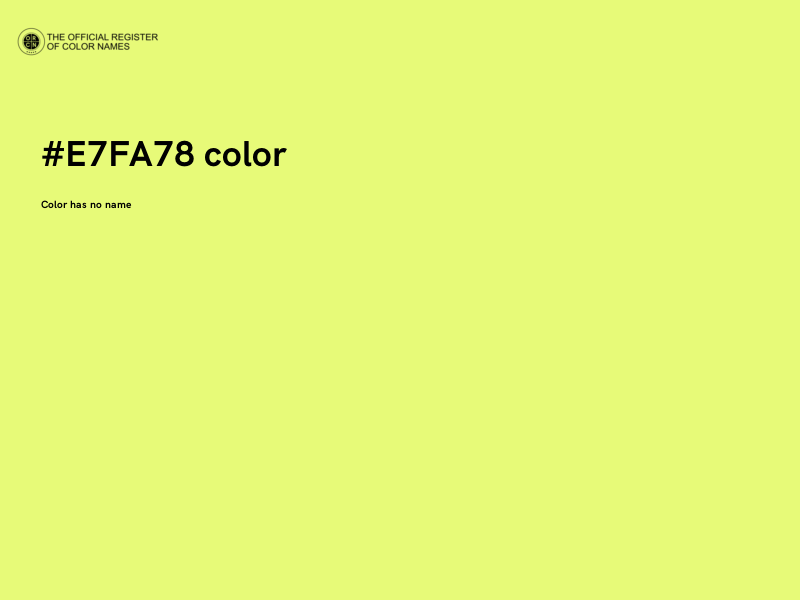 #E7FA78 color image