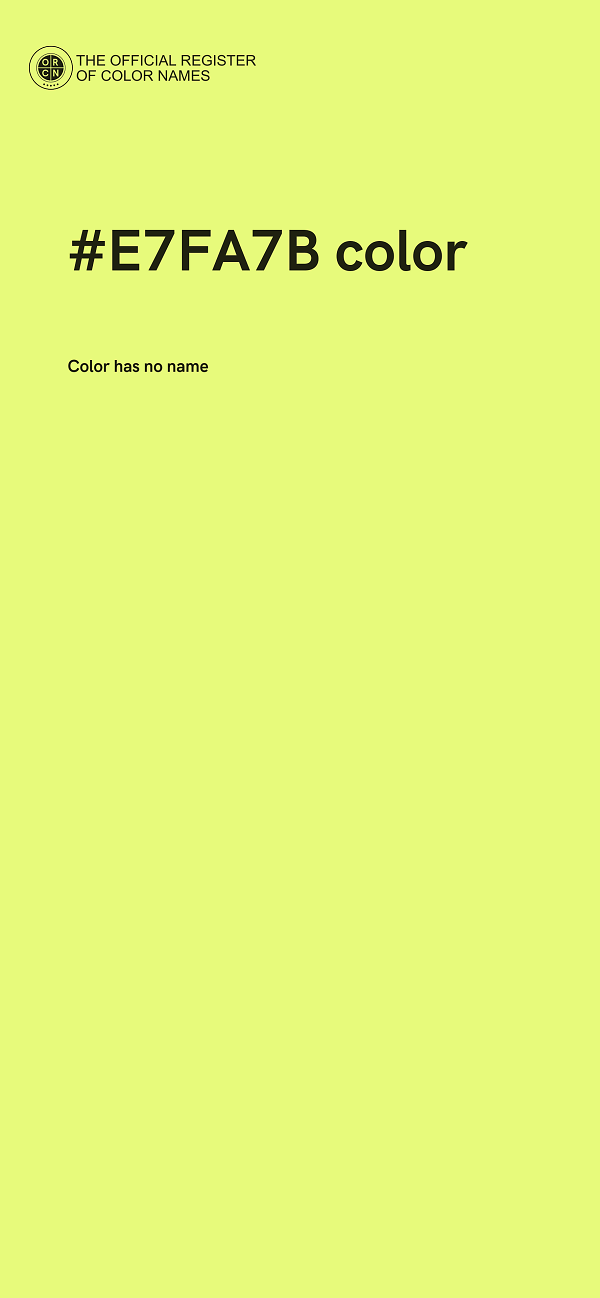 #E7FA7B color image