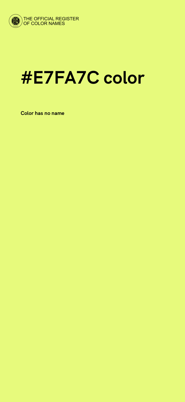 #E7FA7C color image