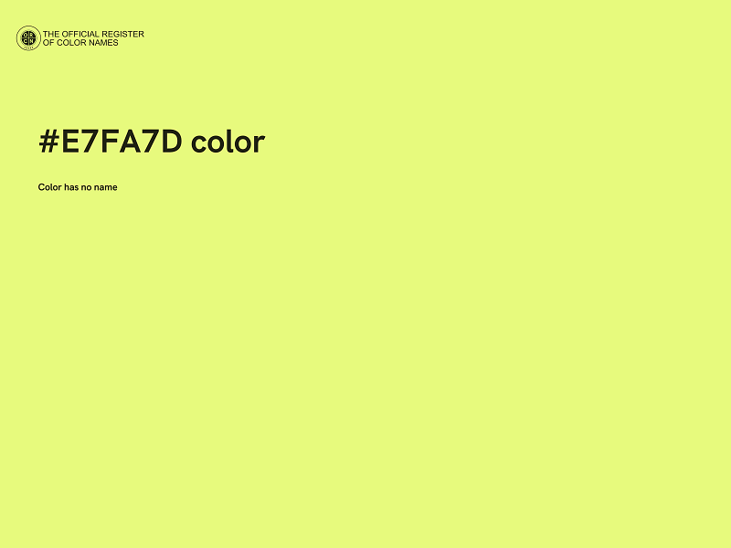 #E7FA7D color image