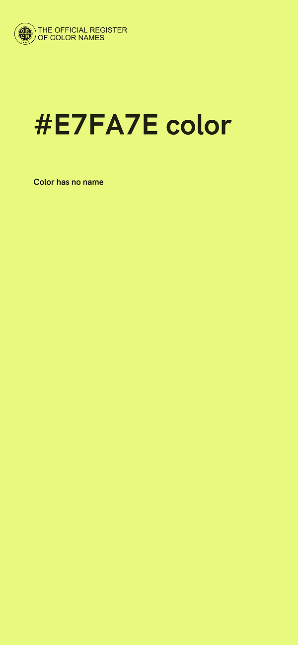#E7FA7E color image