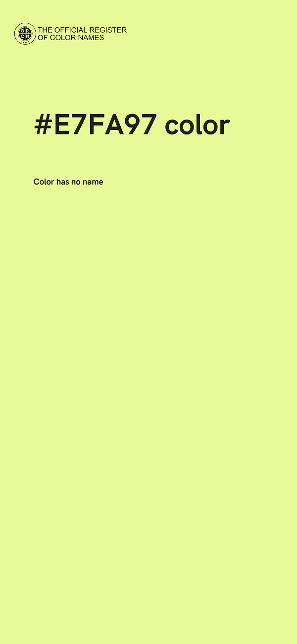 #E7FA97 color image