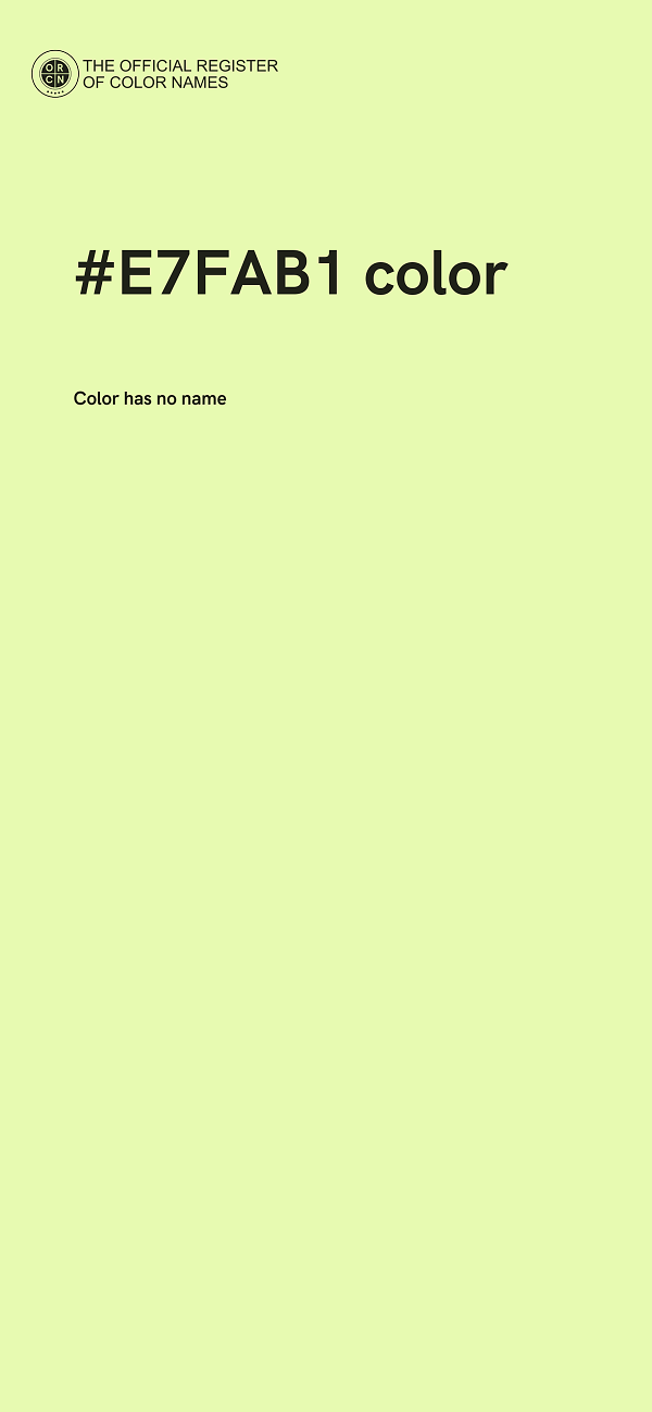 #E7FAB1 color image