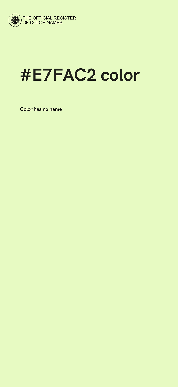 #E7FAC2 color image