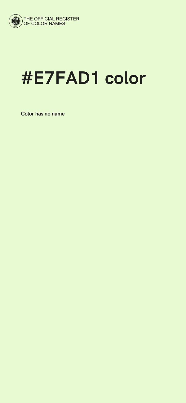 #E7FAD1 color image