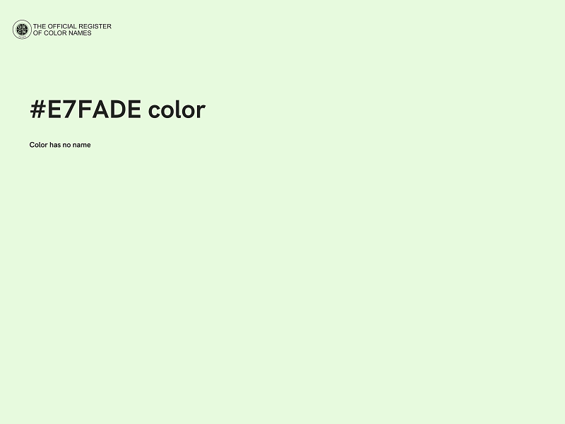 #E7FADE color image