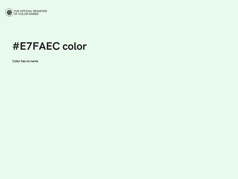 #E7FAEC color image