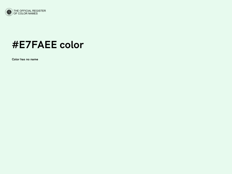 #E7FAEE color image