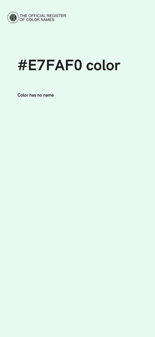 #E7FAF0 color image
