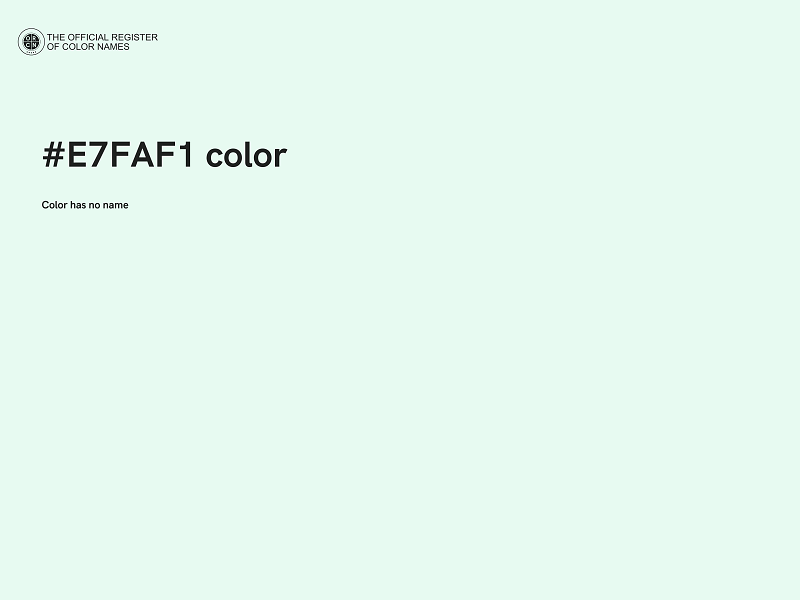 #E7FAF1 color image