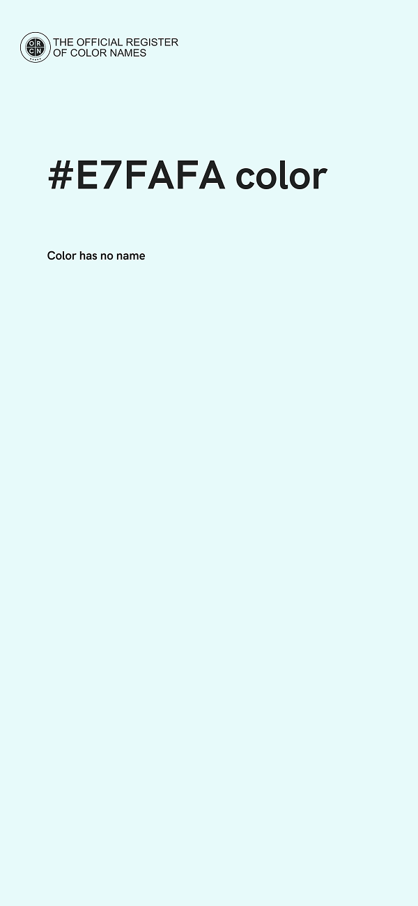 #E7FAFA color image