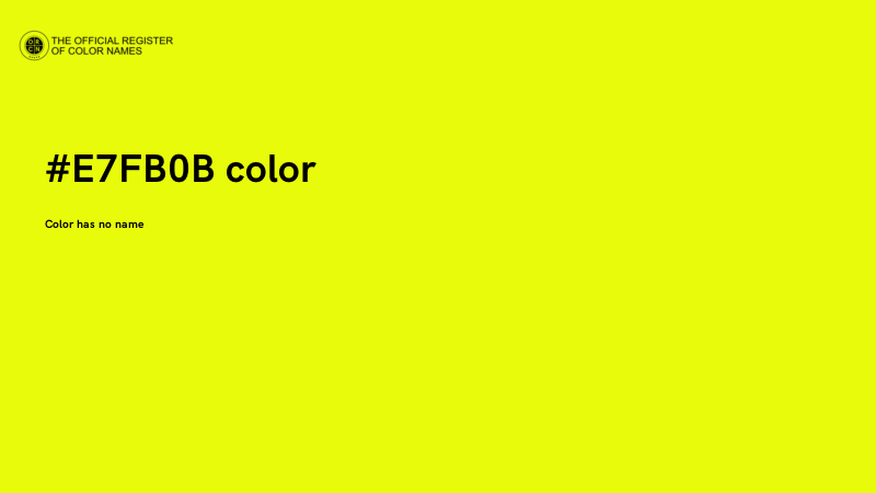 #E7FB0B color image