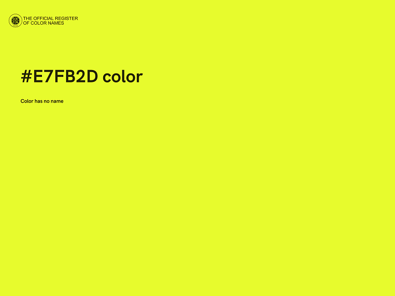 #E7FB2D color image