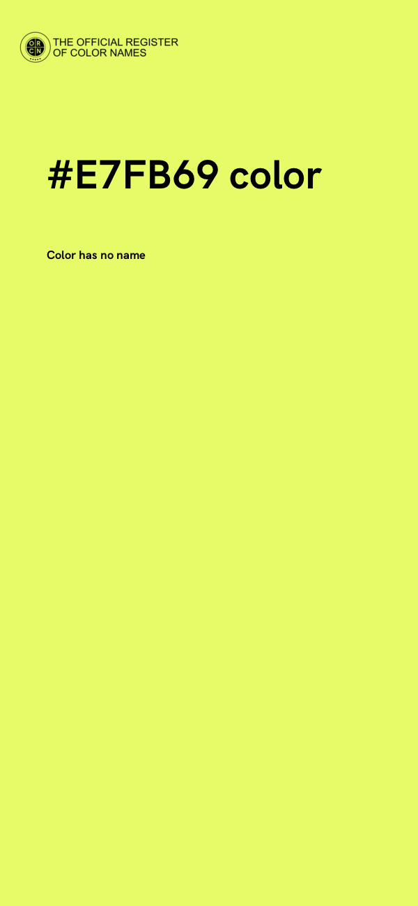 #E7FB69 color image