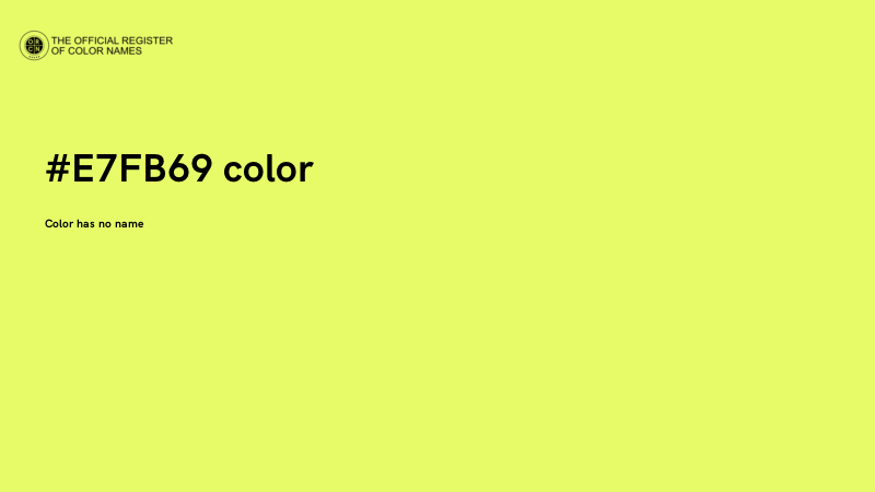 #E7FB69 color image