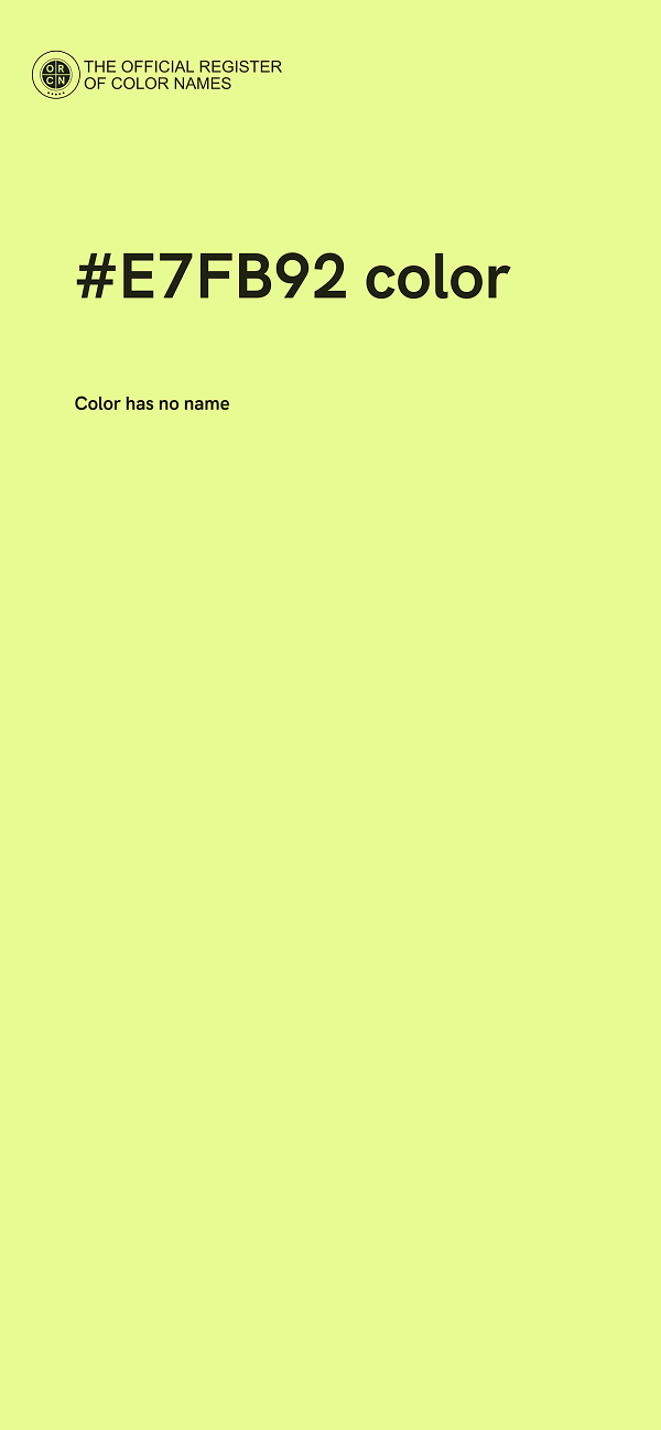 #E7FB92 color image