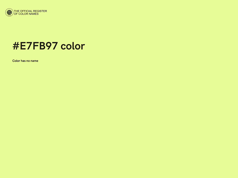 #E7FB97 color image