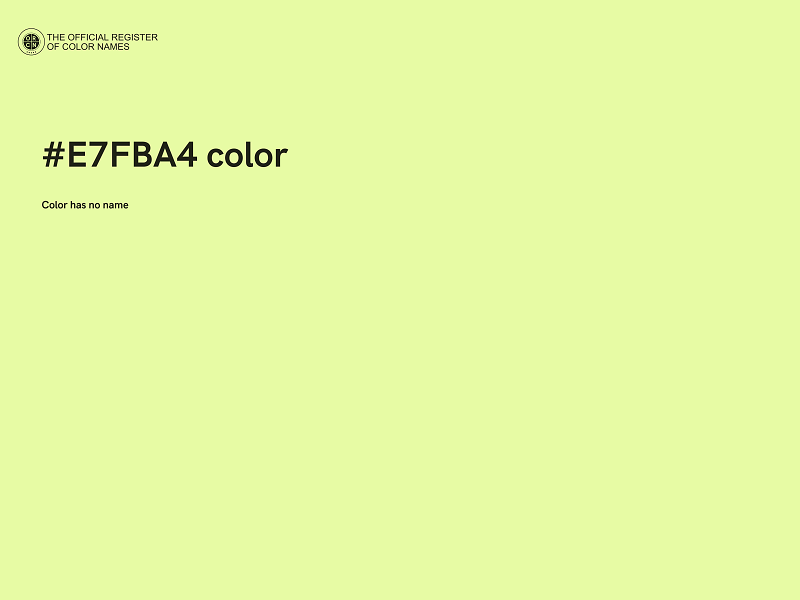 #E7FBA4 color image