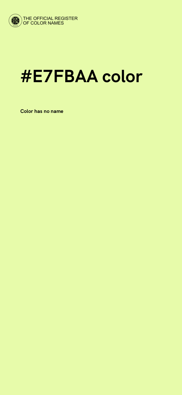 #E7FBAA color image