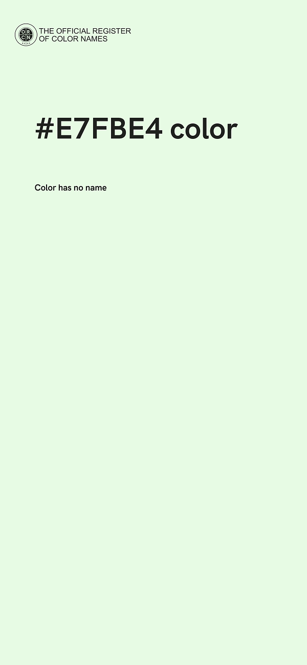 #E7FBE4 color image
