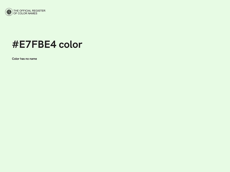 #E7FBE4 color image