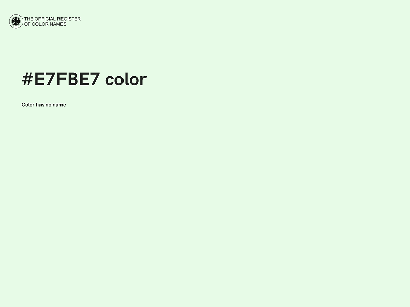 #E7FBE7 color image
