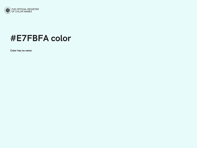 #E7FBFA color image