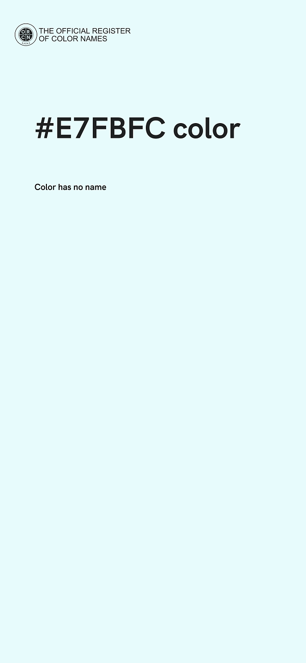 #E7FBFC color image